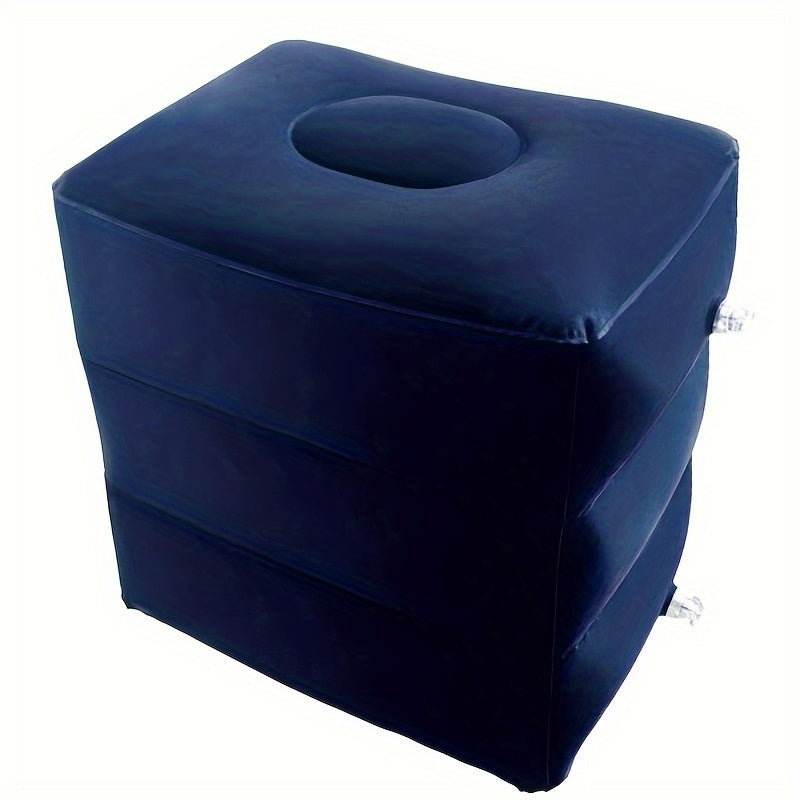 Inflatable Travel Pillow for Neck Support Flocking PVC Leg Pillow for Office and Travel