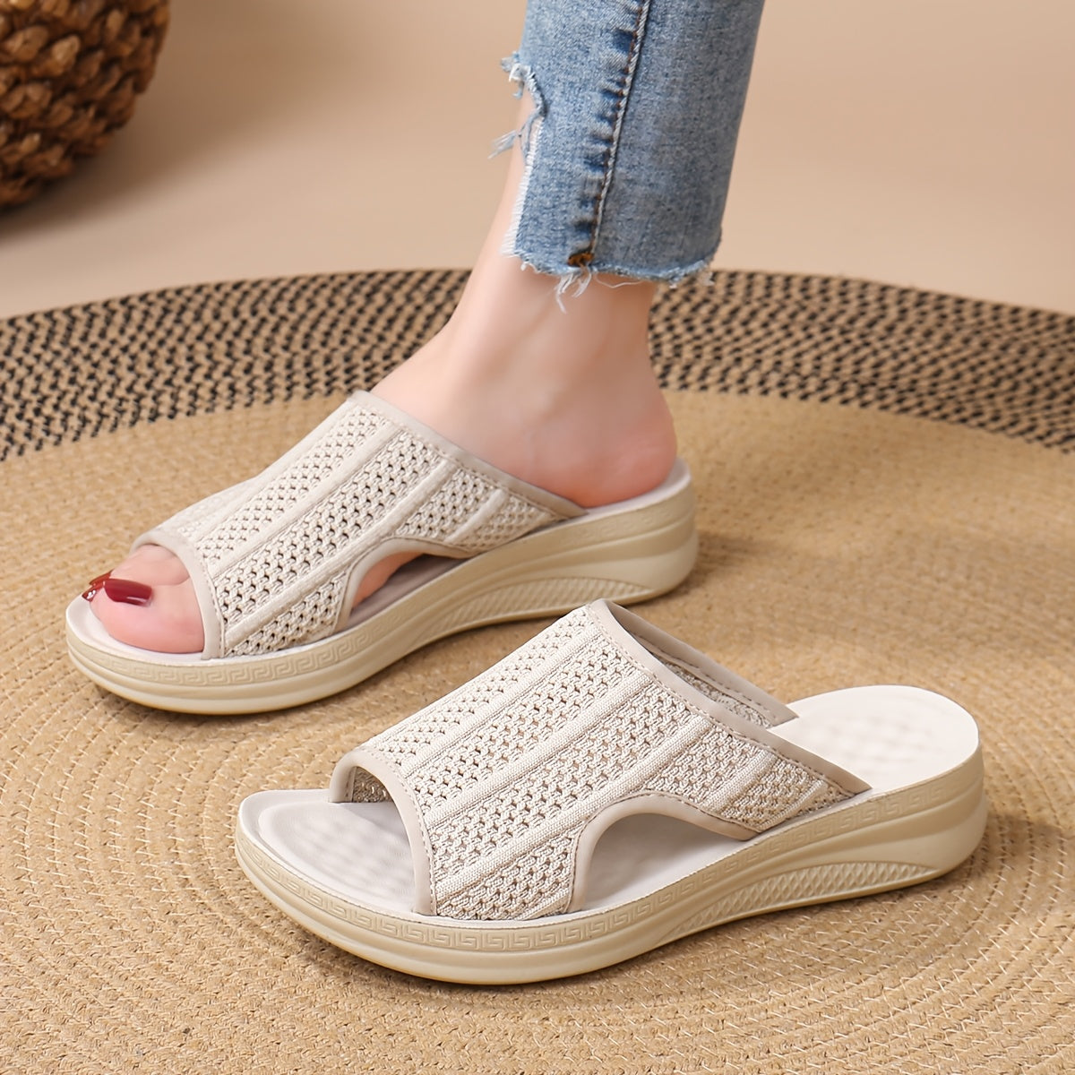 Ayollar uchun mato shippaklar, egiluvchan tagli, poliuretan asosli, qulay