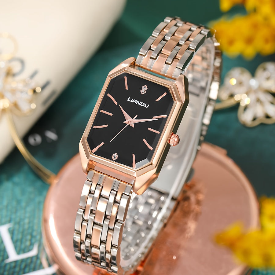 Women's Quartz Watch Elegant Silver Dial Slim Dress Watch