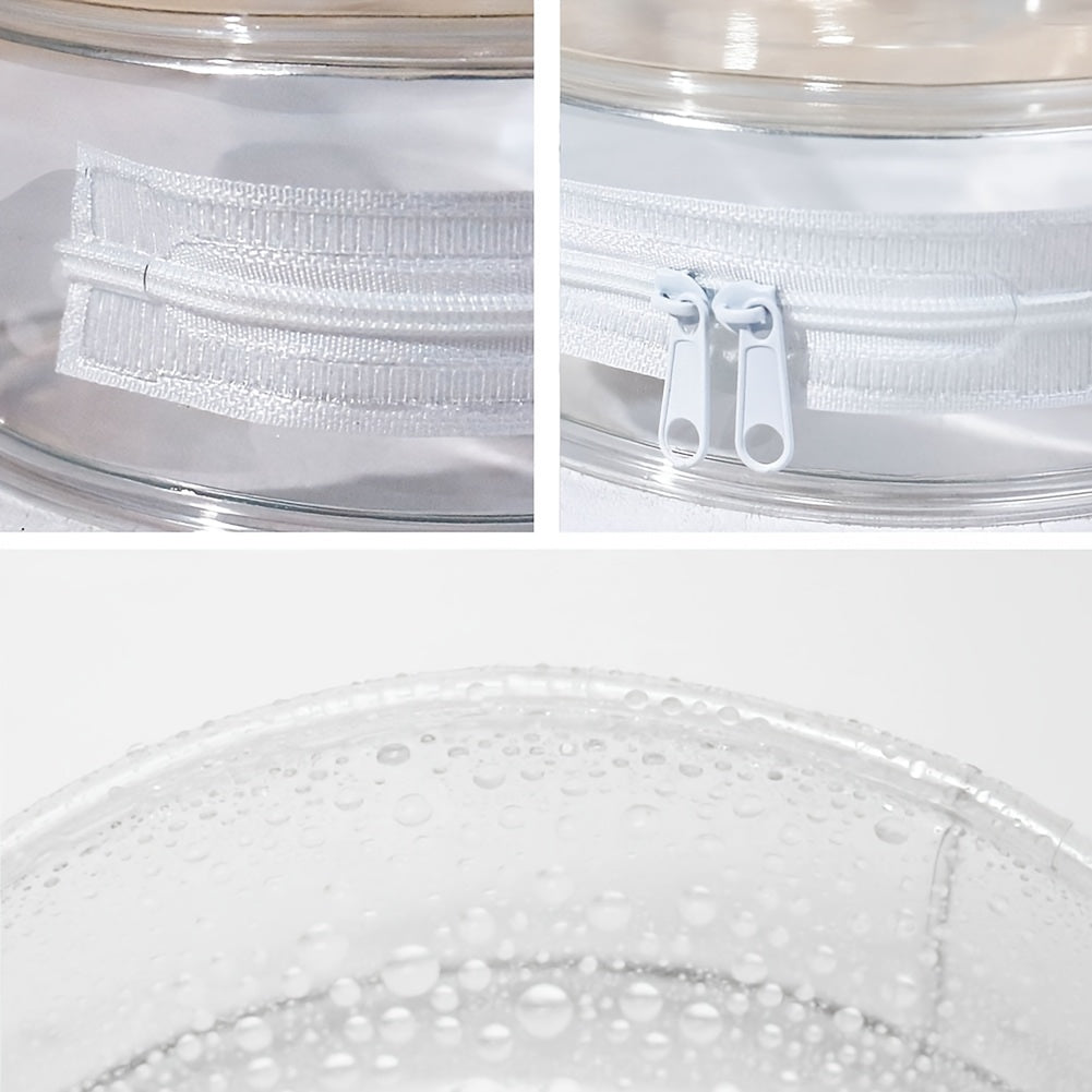 Transparent PVC Doll Bag 16x7x16cm Zipper Storage for Plush Toys