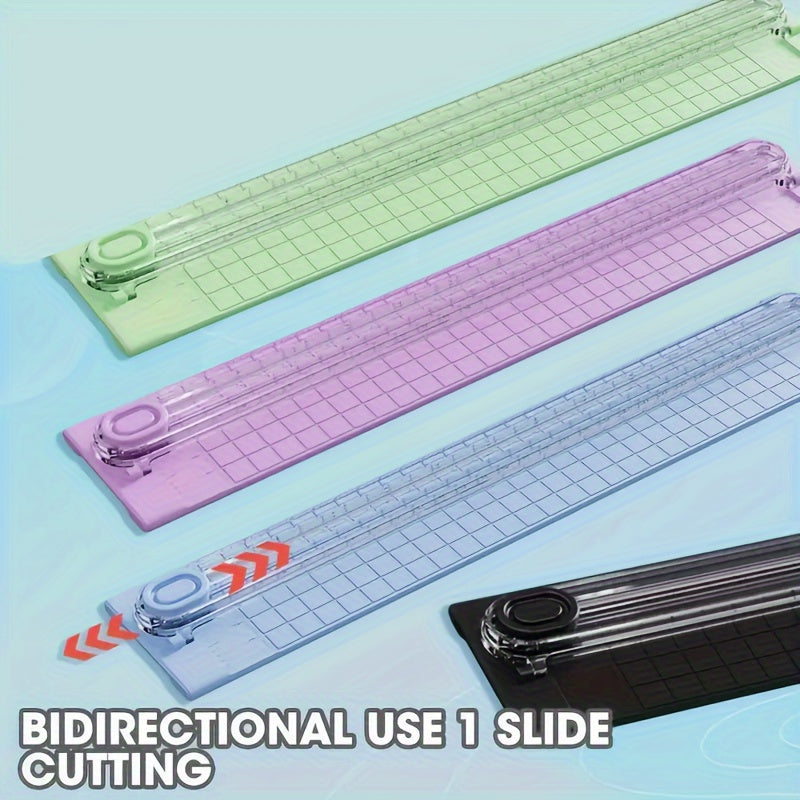 Portable Paper Cutter for A3/A4 Paper, Precision Trimmer, Plastic Office and School Tool