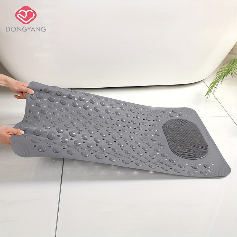 Anti-Slip Shower Mat with Drain Holes and Suction Cups for Bathroom Safety