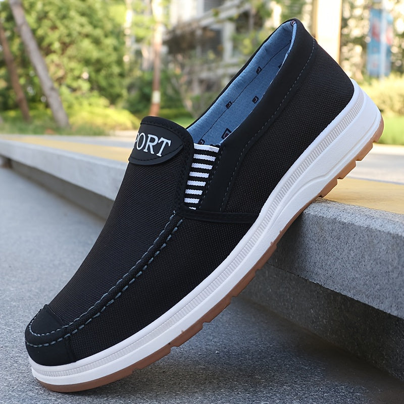 Мужские дышащие мокасины-слипоны, нескользящие повседневные туфли для прогулок и вождения