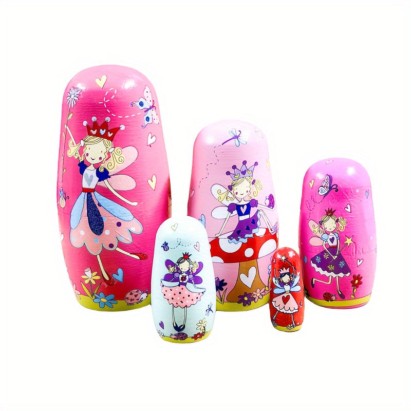 Wooden Nesting Dolls Set for Boys Handcrafted Decorative Toy Gift