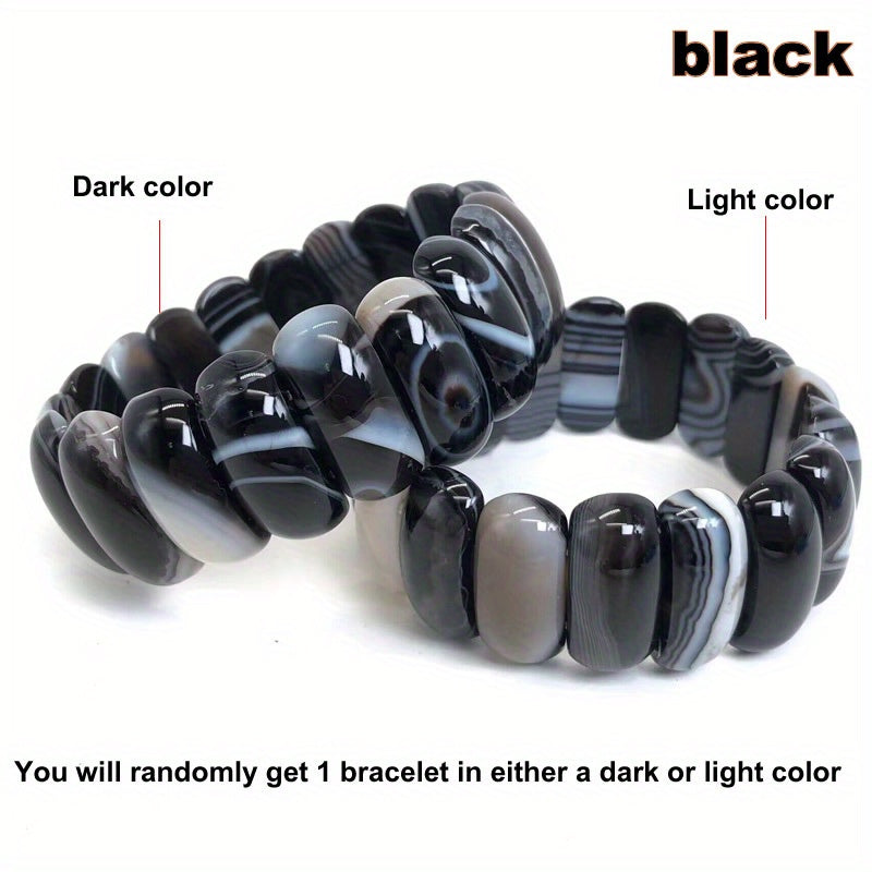 Rang-barang chiziqli Botsvona agate bejirimli taqilishi 10x25mm tabiiy agate zargarlik buyumlari kundalik kiyim uchun