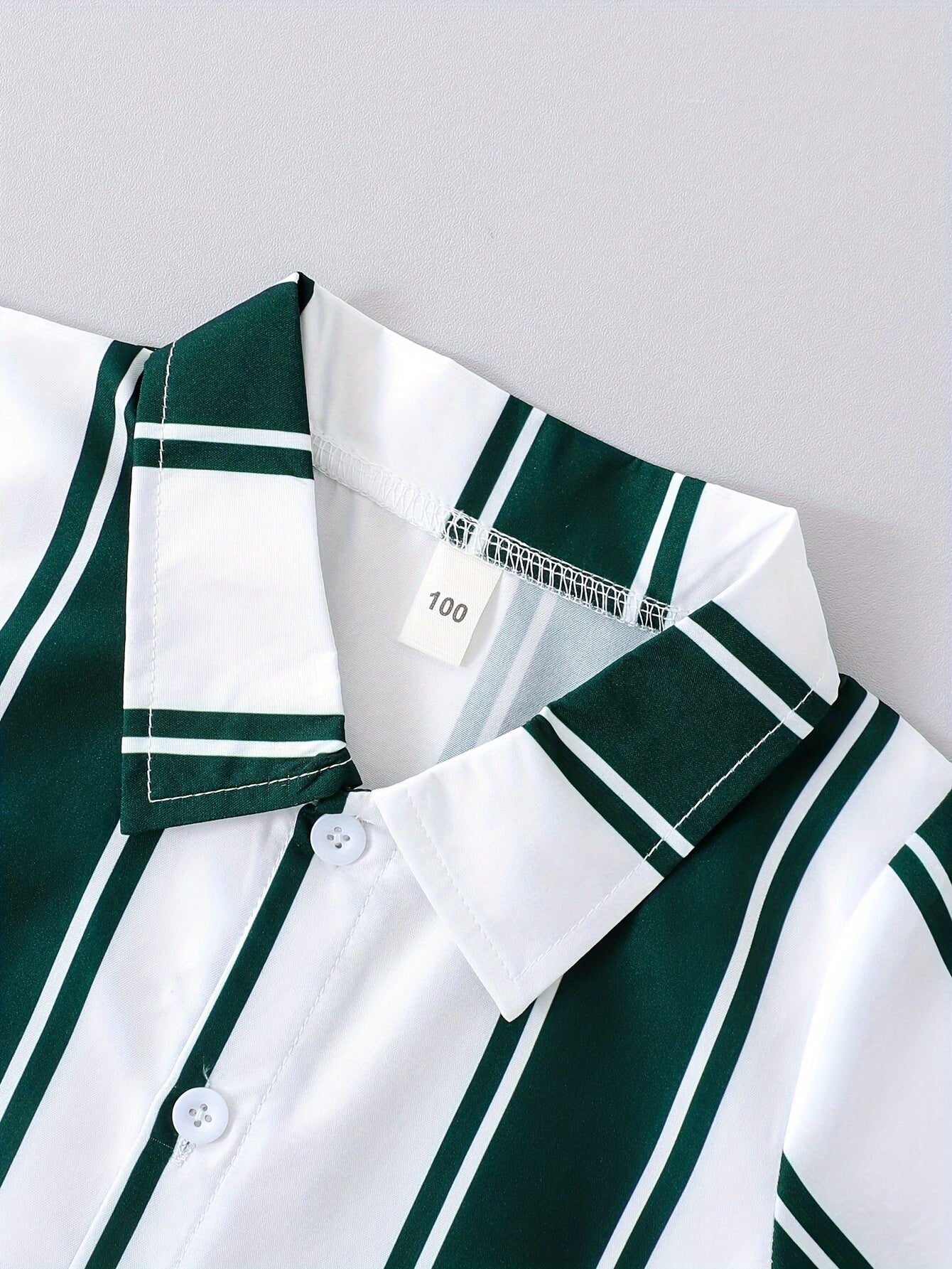 Детский летний костюм для мальчиков, 3 предмета: полосатая рубашка, шорты, шляпа, полиэстер, повседневный