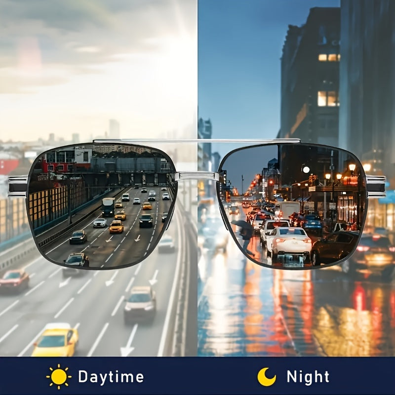 Unisex Photochromic Polarized Sunglasses for Outdoor Activities Driving Fishing Cycling