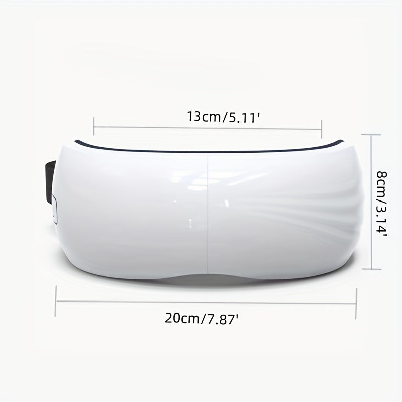 Cordless Eye Massager with Heat Air Compression Vibration Noiseless Mask