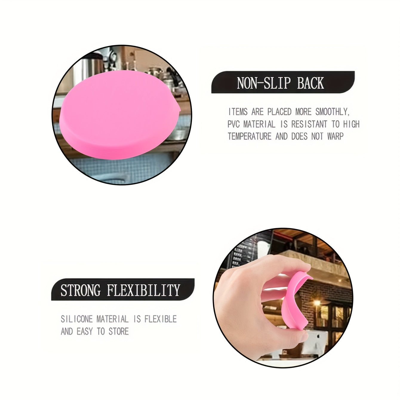 2pcs Car Interior Non-slip Heat Insulation Dust-proof Cup Holder Pad Universal