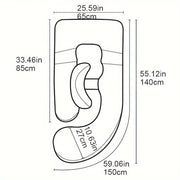 Maternity Body Pillow for Side Sleepers Waist Support Belly Relief Cozy Cuddle Cat Design