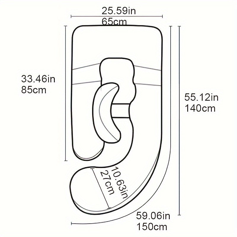 Pregnancy Pillow G-Shaped Side Sleeper Support Belt for Belly and Waist Comfort