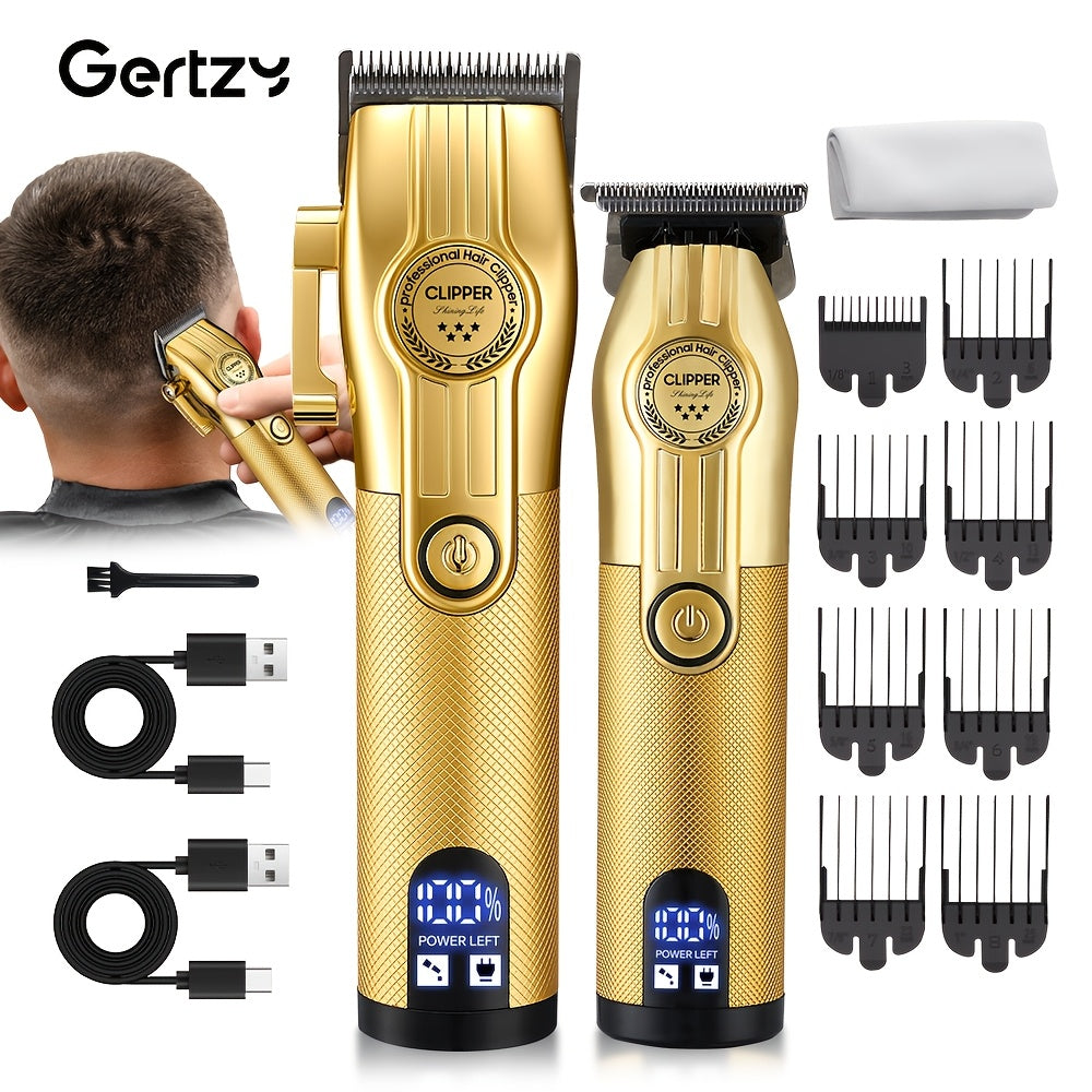Electric Hair Clippers for Men 2pcs USB Rechargeable with Limit Combs Body Hair Trimming