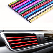 20pcs Universal Car Air Vent Decorative Strips Waterproof Bendable Vent Trim