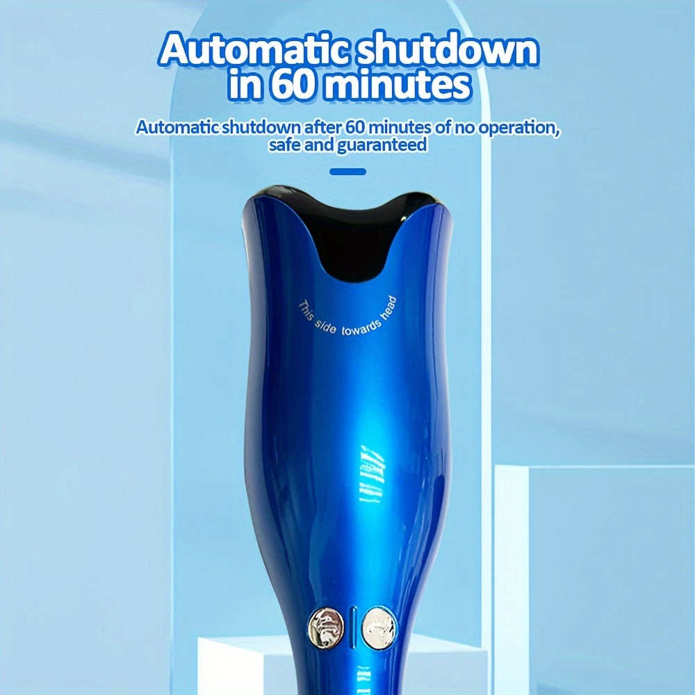 Rizador de cabello automático con varilla de cerámica que crea rizos impresionantes, temperatura ajustable, funciones de seguridad