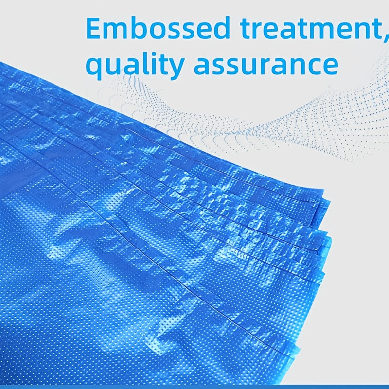 50 Blue Trash Bags 47x55 Inches Heavy Duty Multi-Purpose Garbage Liners