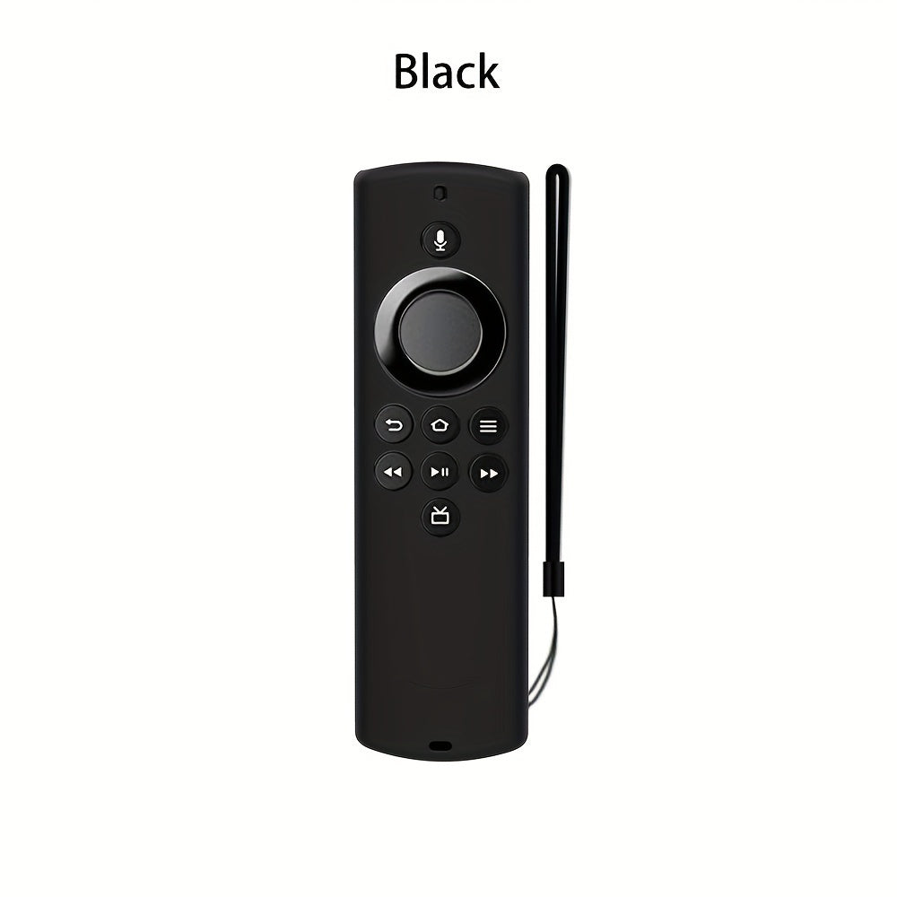 Funda de silicona para control remoto para Alexa Voice Remote Lite con cordón anticaídas y patrón de ondas