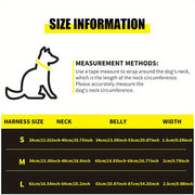 Adjustable Dog Harness for Small to Medium Dogs Polyester Gradient Pastel with Buckle Handle