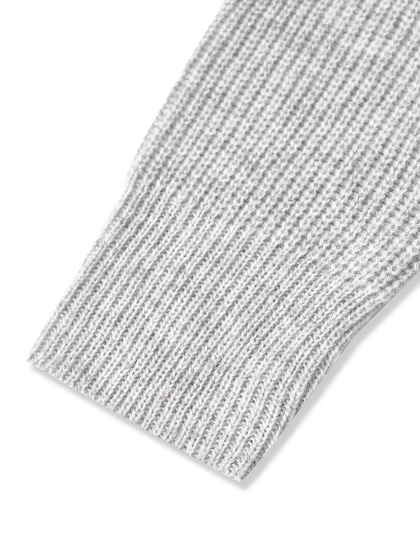 Men's High Neck Knit Sweater Long Sleeve Polyester Solid Color Fall Winter Plus Size