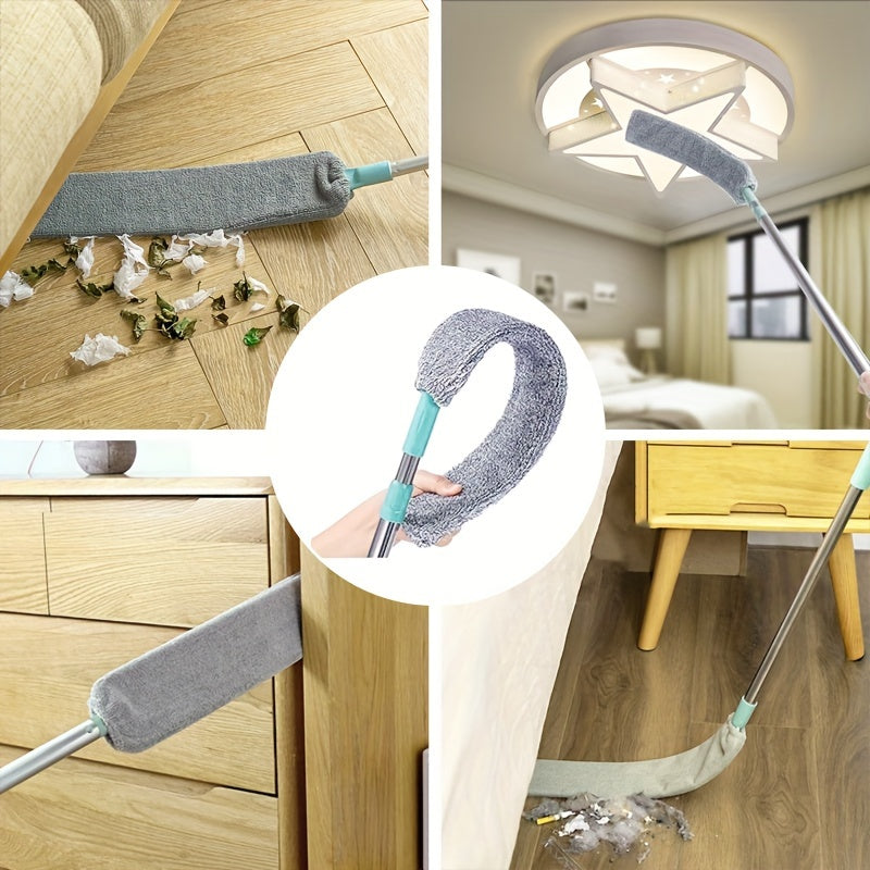 Tezkor tortiladigan chang tozalash tayoqchasi: shift, yotoq, divan va polni tozalash uchun uzoq masofa - batareyaga ehtiyoj yo'q.