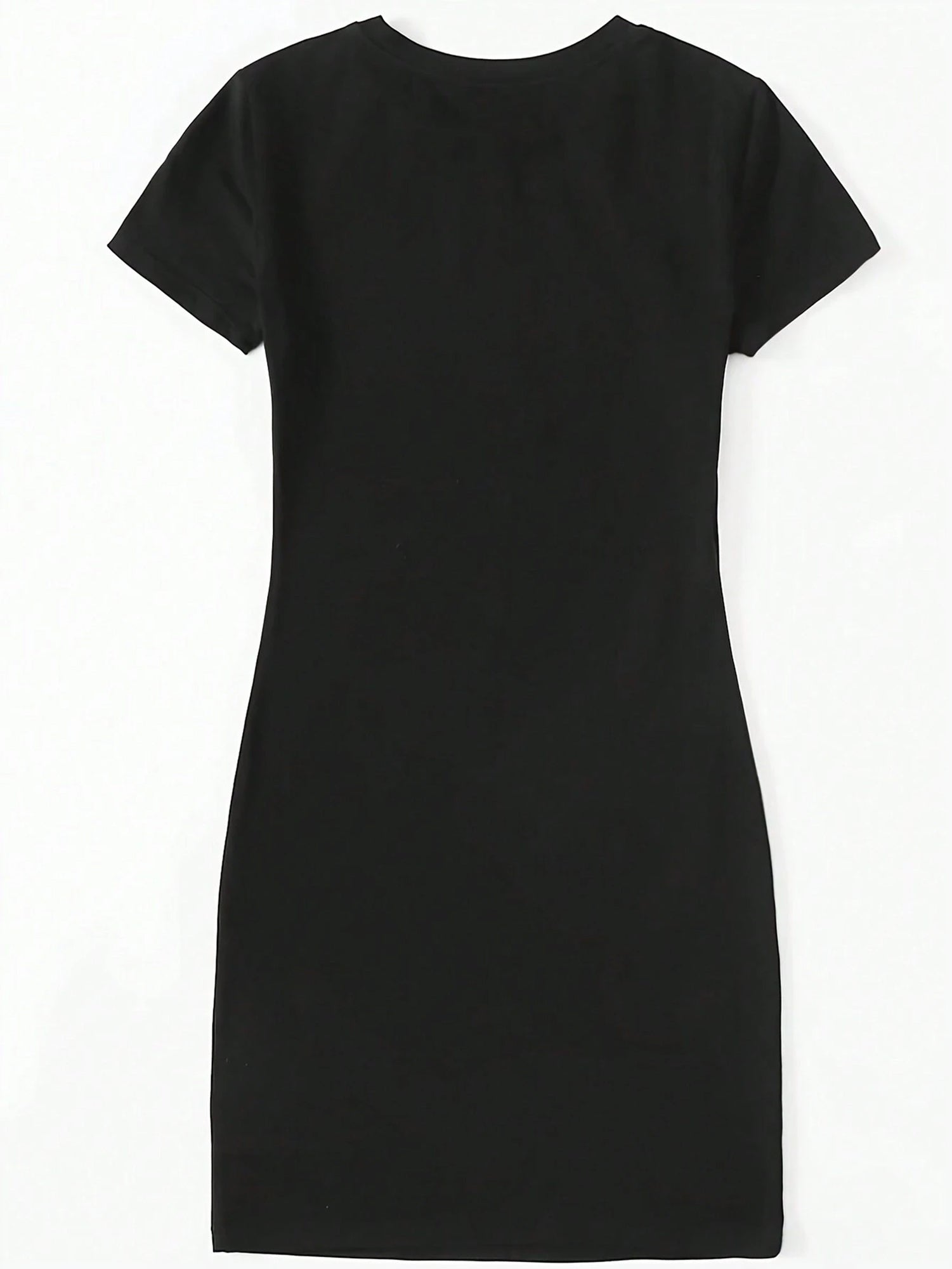 Plus Size Women's Casual Sports Dress Short Sleeve Letter Print Mini Dress