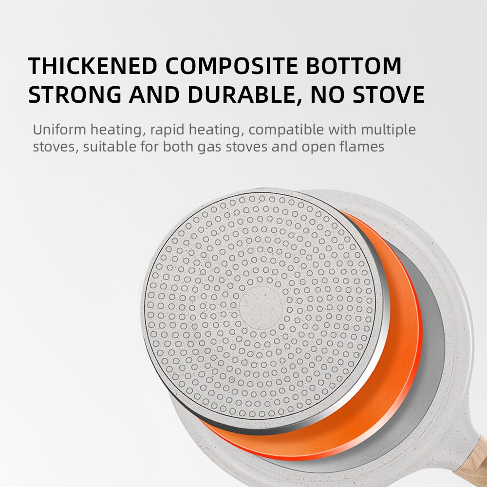 Sartén antiadherente de 28cm para cocina de gas e inducción, aluminio duradero, fácil de limpiar