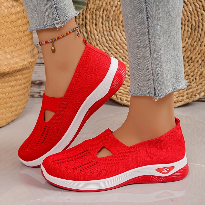 Women's Mesh Slip-On Sneakers Lightweight Casual Walking Shoes