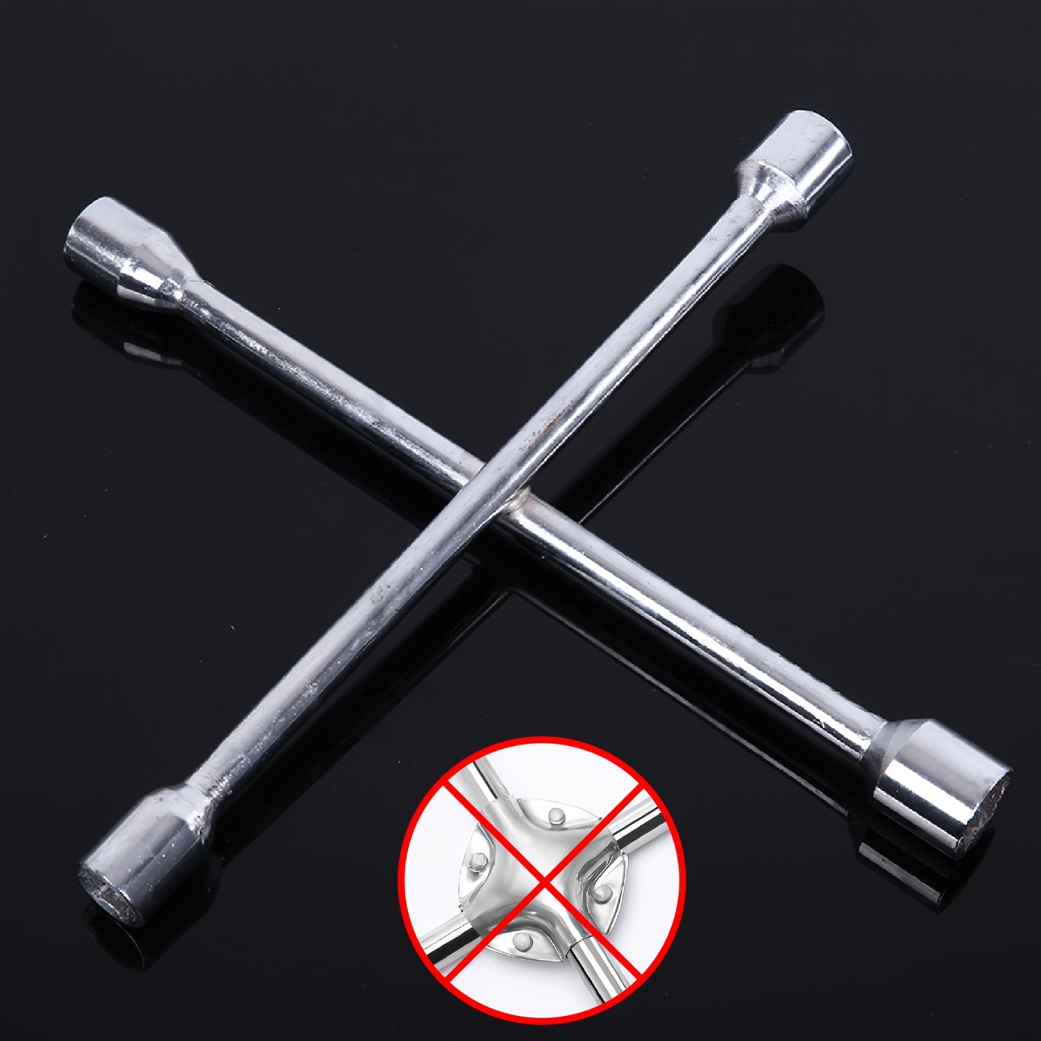 Универсальный 14-дюймовый тяжелый 4-сторонний крестовой ключ для ремонта автомобильных шин