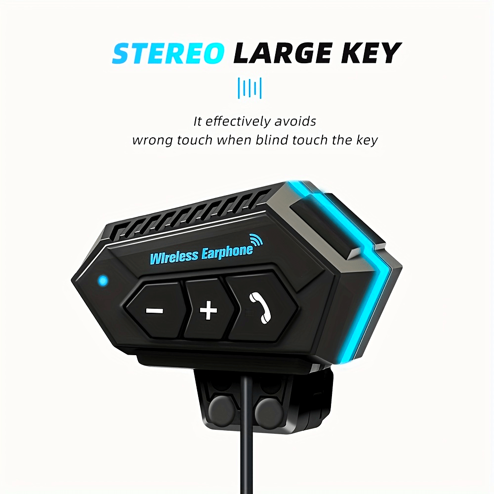 Wireless Motorcycle Helmet Headset Stereo Intercom with Music and Hands-Free