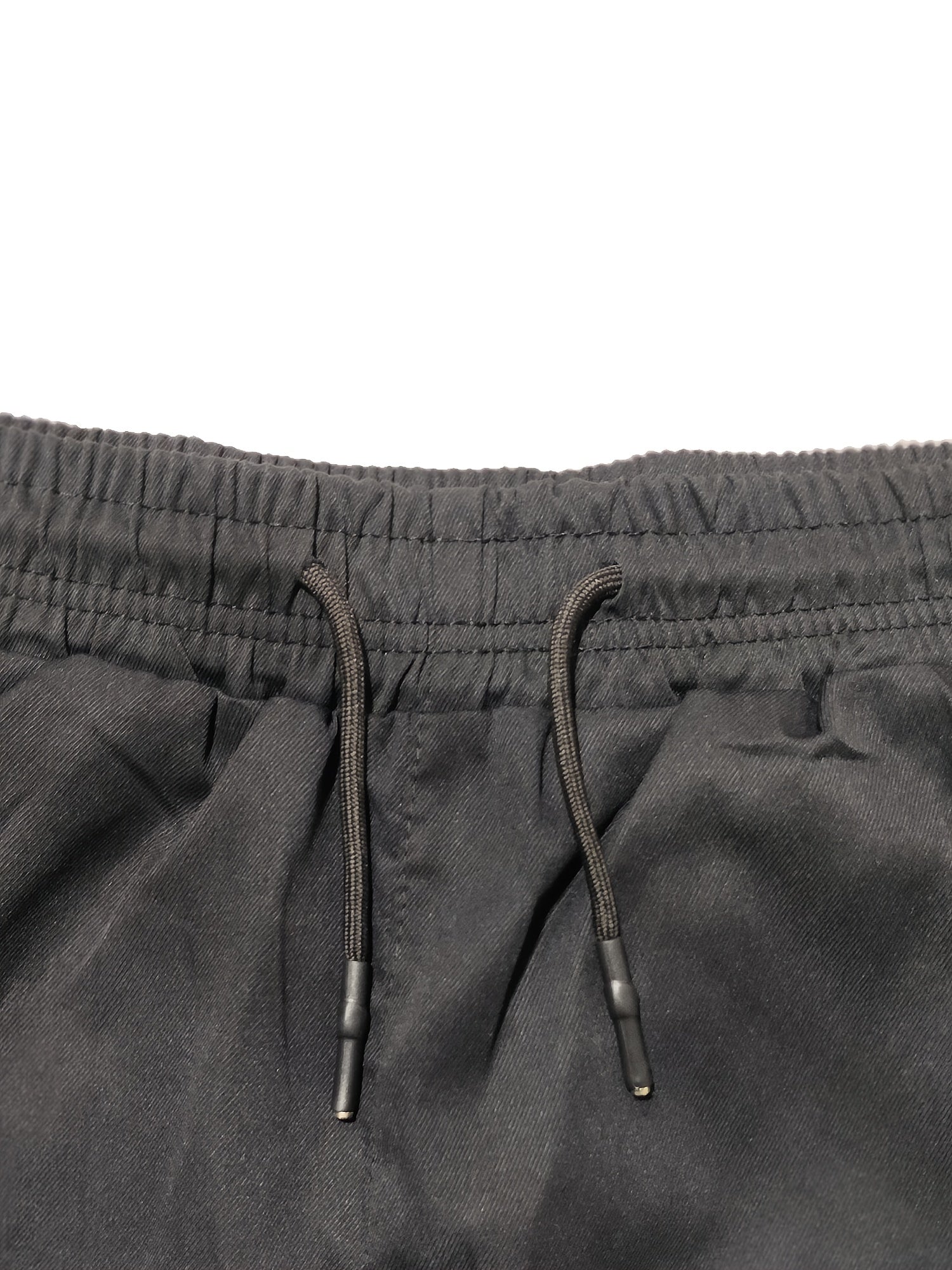 Pantalones cortos cargo oversize para hombre, poliéster de color sólido, tallas grandes, para exteriores, entrenamiento, estilo callejero