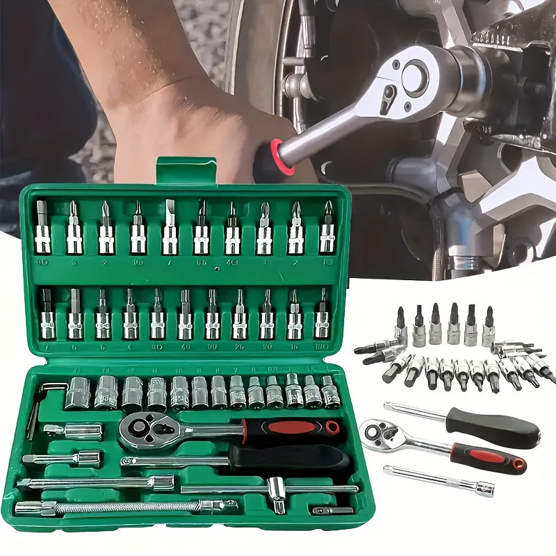 Automobile Maintenance Toolset with Hand Tools for Cars Bikes Motorcycles