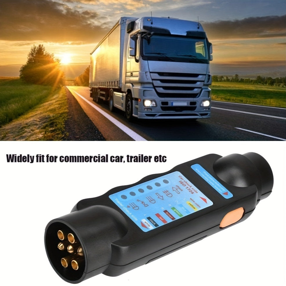 Probador de remolque enchufe 12V 7-pines adaptador de conector europeo ABS para autocaravanas