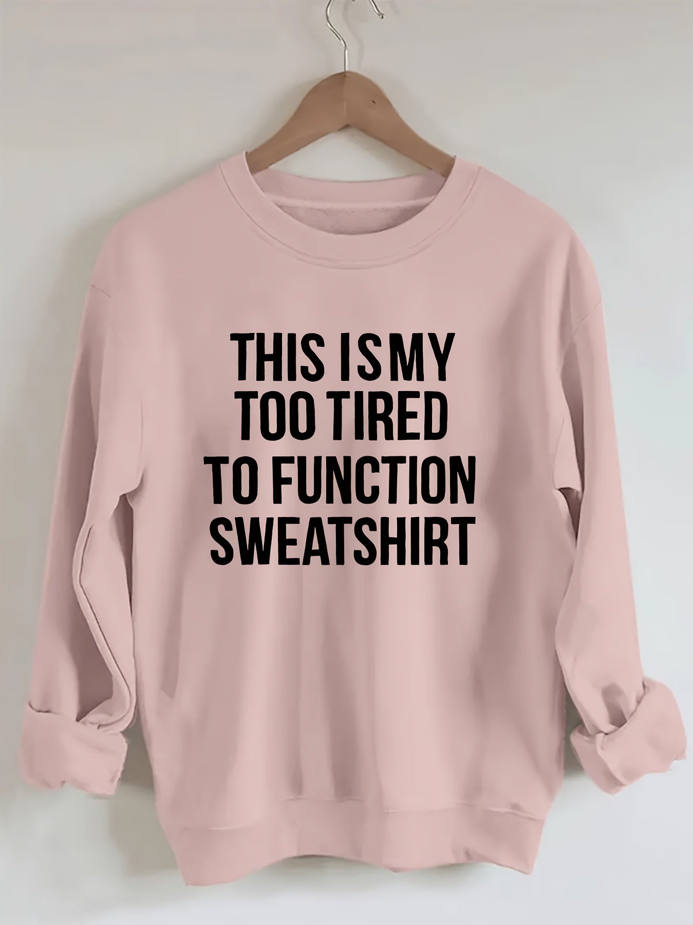 Plus Size Casual Long Sleeve Crew Neck Sweatshirt for Women