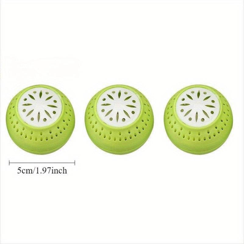 Bolas de frescura y desodorante para refrigerador, mineral eliminador de olores, plástico