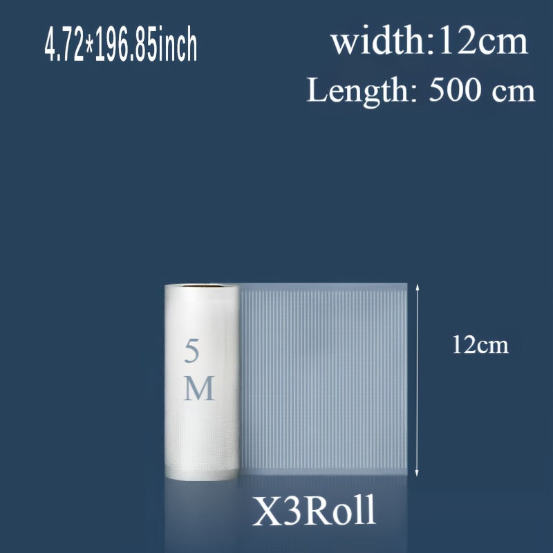 Набор из 3 вакуумных пакетов для продуктов - сохраняет продукты свежими, безопасен для использования в микроволновой печи, прочное и многоразовое решение для хранения в холодильнике и кладовой.