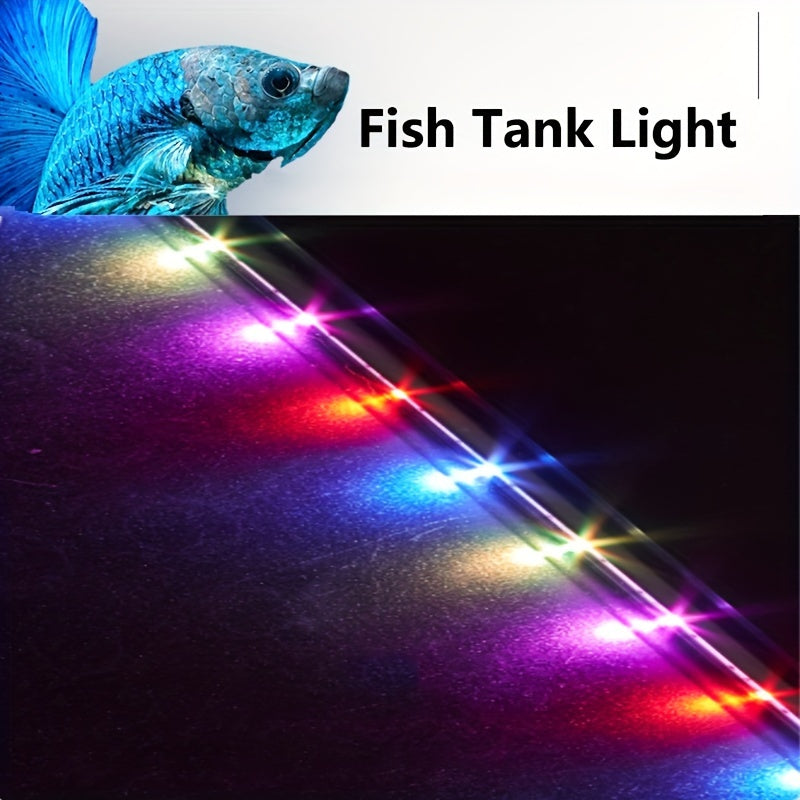 Aquarium LED Light Strip USB Submersible Mood Lighting 17-47cm with Suction Cups for Fish Tanks and Decorations