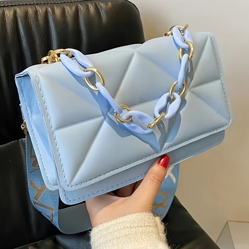 Ayollar uchun zamonaviy mini emboslangan krossbody sumka, tasodifiy foydalanish uchun ideal.