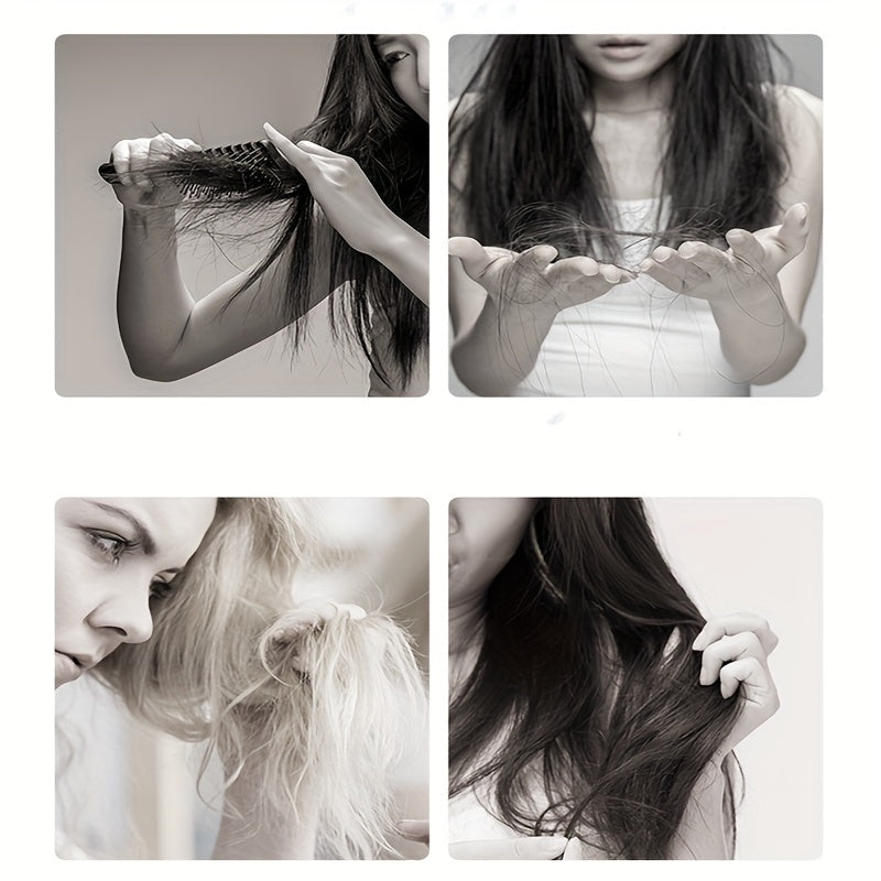 Juego de 5 peines para peluquería, incluyendo peine redondo con cojín de aire, rizado, desenredante y antiestático