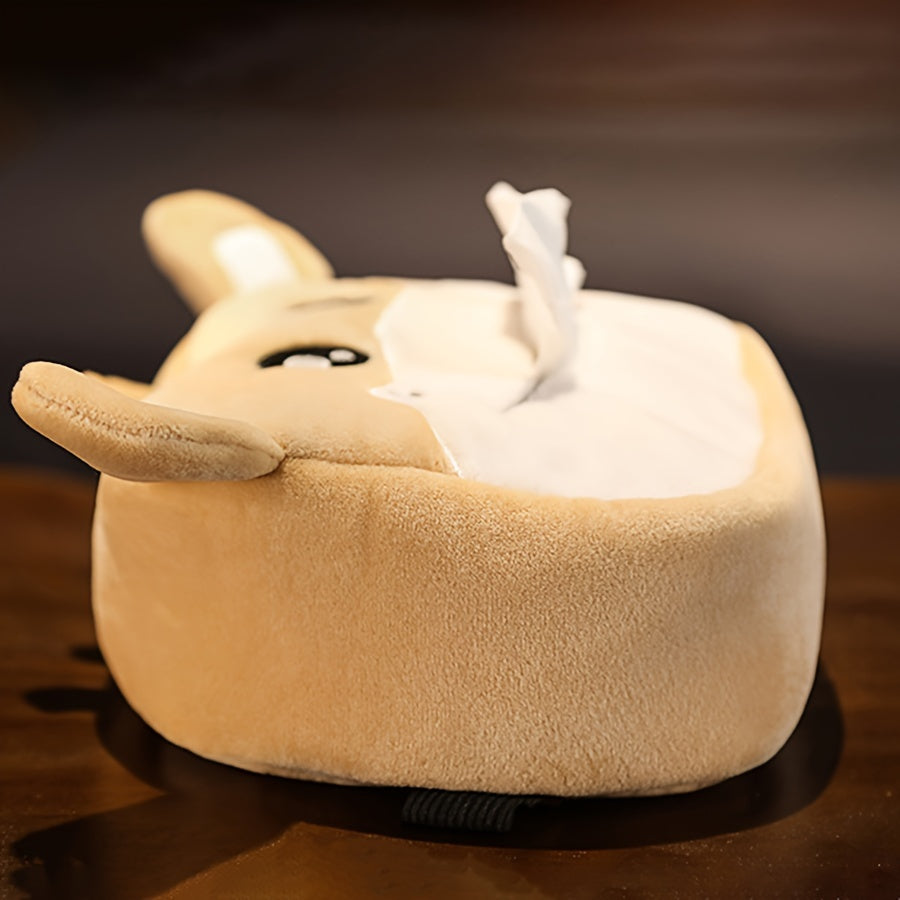 Bolalar uchun yumshoq multfilm hayvonlari to'plami qog'oz qutisi, avtomobil o'rindig'i orqasiga osib qo'yiladigan tashkilotchi