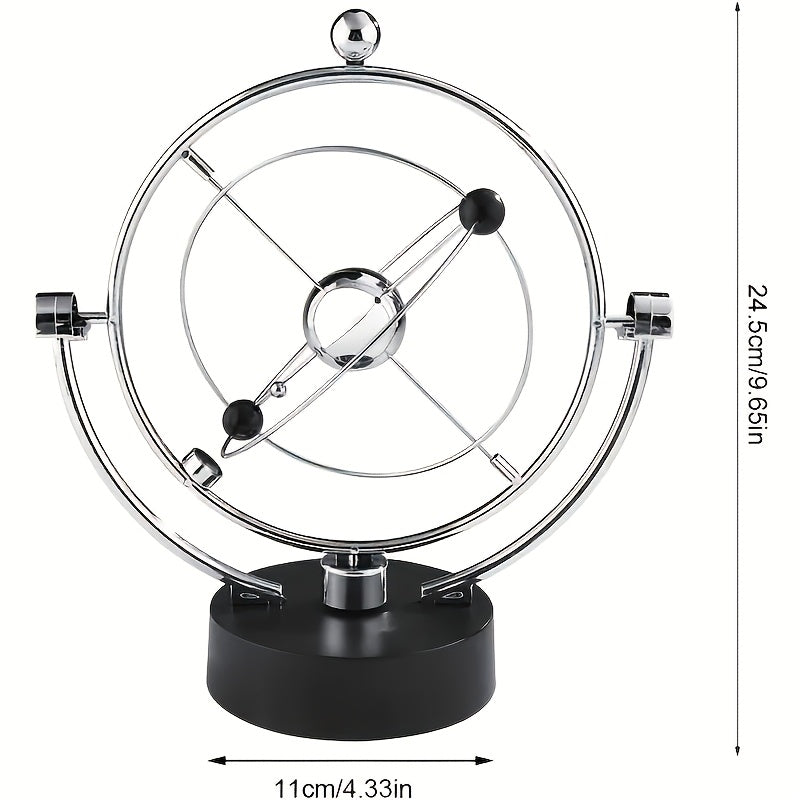 Vintage Battery-Powered Newton's Cradle Desk Decor with Mixed Color Plastic
