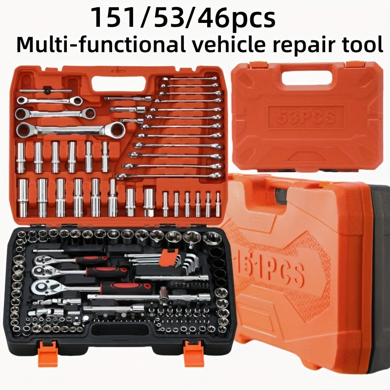 High Carbon Steel Auto Repair Tool Kit 6pcs Portable Ratchet Wrench Set