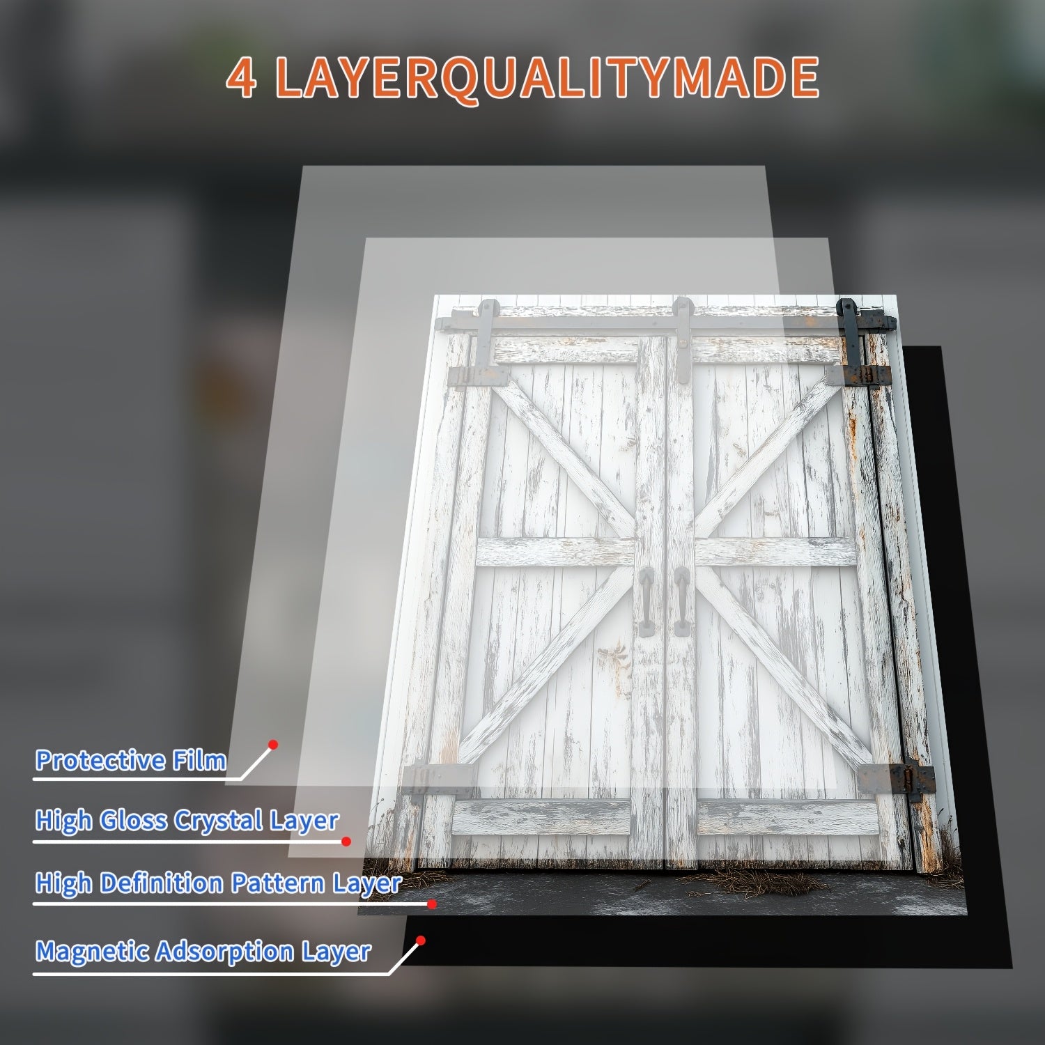 Farmhouse Magnetic Refrigerator and Dishwasher Covers Reusable Easy to Clean