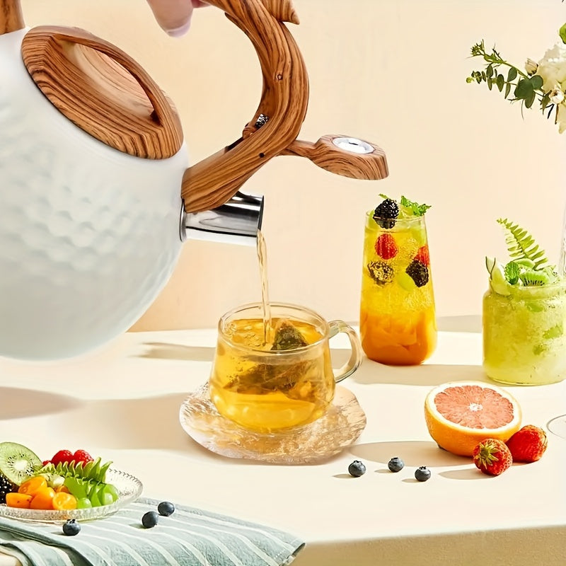 Stainless Steel Whistling Teapot for Kitchen, Dining, Camping Induction Compatible