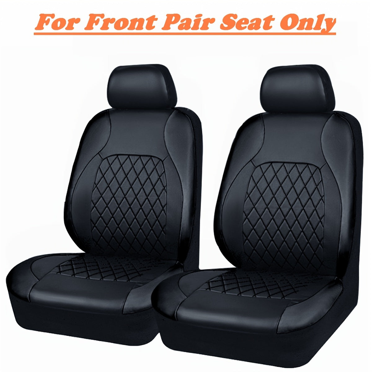 4-Piece Leather Car Seat Covers Removable Washable Universal Fit for Cars SUVs Vans Sedans