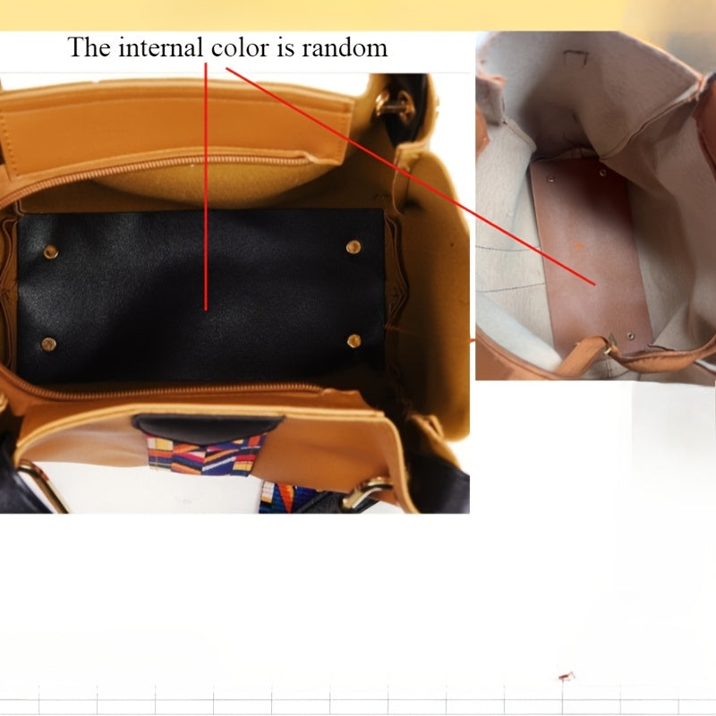 Набор сумок для матери и дочери, из 4 предметов, из ПВХ, однотонные, через плечо, черные, розовые, серые, зеленые, коричневые