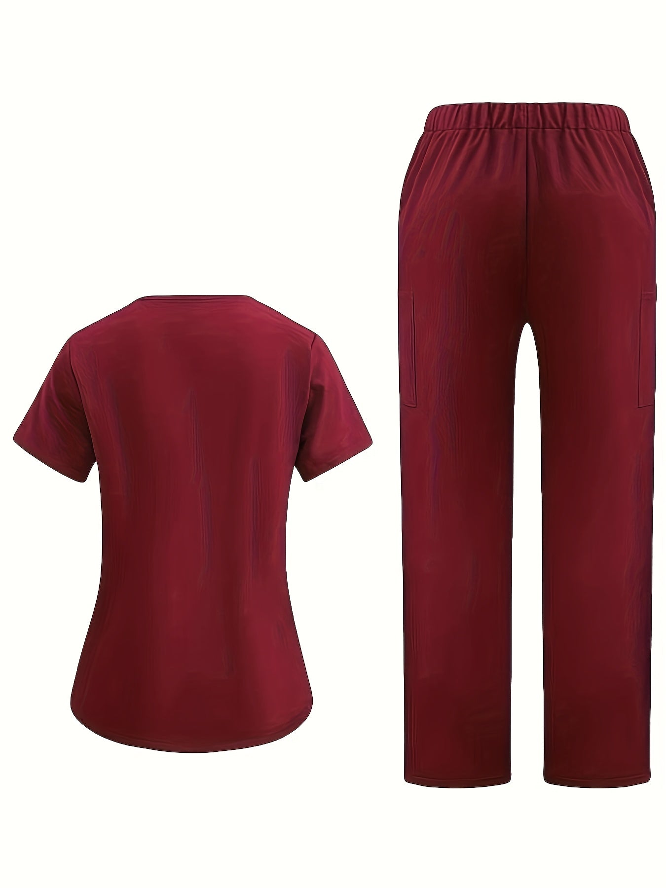 Women's Medical Wash Dress with V-Neck Short Sleeve Polyester for Operating Room