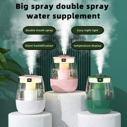 Dual Spray Ultrasonic Humidifier with Night Light and USB Portable