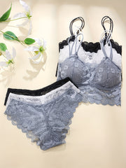 Teen Lace Bralette and Panty Set with Removable Cups