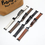 Magnetic Watch Strap for Xiaomi 9/8 Synthetic Leather Stainless Steel Buckle