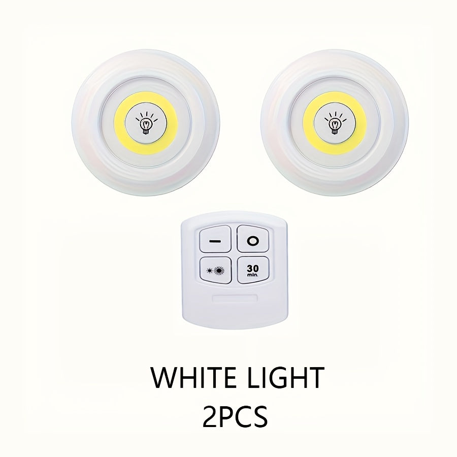 Juego de 6 luces LED inalámbricas para armario con control remoto para armario y cocina blanco