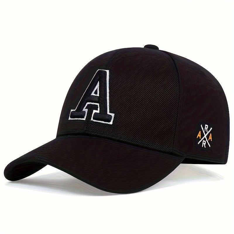 Men's Baseball Cap with A Letter Embroidery Lightweight Sun Protection Casual Outdoor Cap for Spring and Autumn Travel